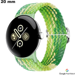 Bracelet Tissu Google Pixel 20mm Vert