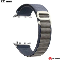 Bracciale Blu 22 mm Huawei per smartwatch Tessuto (Watch D2) di qualità