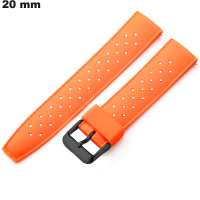 Bracelet 20 mm Orange Caoutchouc pour montre / Port Gratuit