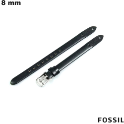 Bracelet Fossil Cuir véritable montre 8mm Noir