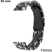 Bracciale in resina per orologio intelligente Nero 22mm Fossil di qualità