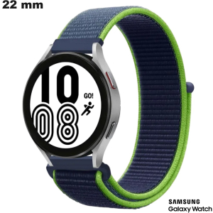 Bracciale per orologio Blu Samsung 22 mm Tessuto \ Montaggio Facile
