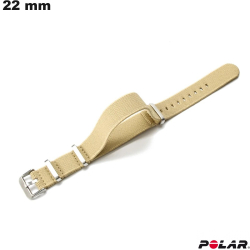 Bracelet 22mm de smartwatch Polar Beige Tissu