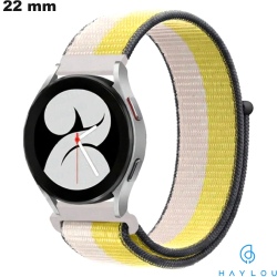 Bracelet 22 mm Jaune Tissu Haylou de montre connectée