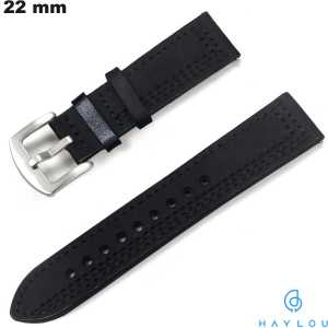 Echten schwarzen Lederarmband Haylou 22mm für Smartwatch kaufen Echten schwarzen Lederarmband Haylou 22mm für Smartwatch kaufen