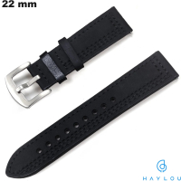 Acquista Bracciale in Vera Pelle Nera Haylou 22mm per smartwatch