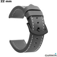 Bracciale Grigio in Faux Pelle Garmin per Orologio 22mm ● Spedizione Gratuita