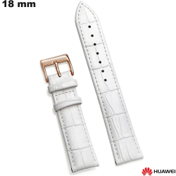 Pulsera Blanca Huawei 18mm Cuero verdadero