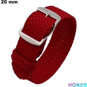 Bracelet Rouge Honor 20 mm Tissu de montre