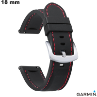 Pulseira de 18mm Preto para relógio inteligente Garmin de silicone de qualidade