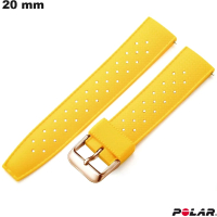 Bracciale u Polar Caoutchouc orologio Giallo 20mm \ Spedizione Offerta