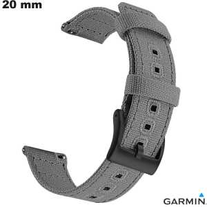 Vendita Bracciale per orologio connesso 20 mm Garmin Grigio Tessuto Vendita Bracciale per orologio connesso 20 mm Garmin Grigio Tessuto