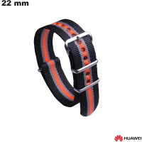 Braccialetto 22 mm Nero Huawei Tessuto di alta qualità per orologio connesso