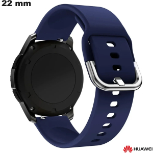 Bracciale Antisueur 22mm per orologio Silicone Nero Huawei economico