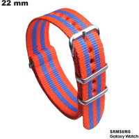 Pulseira de relógio Laranja 22mm Tecido Samsung # Port a 3,99€