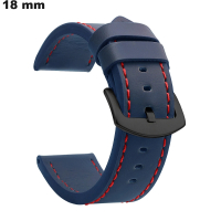 Pulsera 18 mm Azul Faux cuero de reloj # Envío gratis a partir de 20€