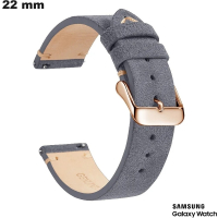 Pulseira de Couro Verdadeiro Cinza 22 mm Samsung | Frete Grátis