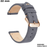 Pulseira de Couro Verdadeiro Cinza 22 mm Samsung | Frete Grátis