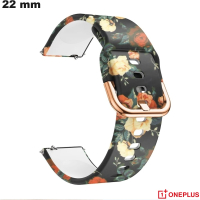 Comprar Pulseira Floral Preta para relógio de Borracha 22 mm OnePlus