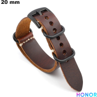 Bracciale smartwatch 20 mm Pelle vera Marrone Honor di qualità