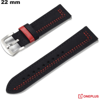 Comprar Pulseira de Couro verdadeiro OnePlus Preta para relógio 22 mm