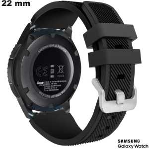 Horlogearmband 22 mm Samsung Zwart Silicone - Verzending 3,99€ Horlogearmband 22 mm Samsung Zwart Silicone - Verzending 3,99€