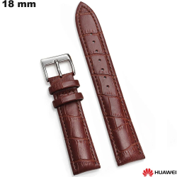 Bracelet Marron Cuir véritable Huawei 18mm montre