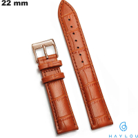 Bracciale in vera pelle smartwatch Haylou Marrone 22 mm di qualità