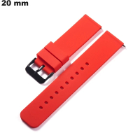 Bracelet Silicone Rouge de montre 20 mm / Frais de Port 3,99€