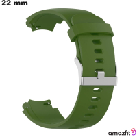 Braccialetto Amazfit Verde 22 mm per smartwatch in gomma di alta qualità