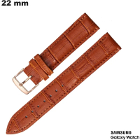Vendita Bracciale 22mm per orologio Marrone effetto coccodrillo Samsung