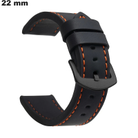 Bracelete de reposição 22 mm Couro Sintético Preto: Frete Grátis a partir de 20€