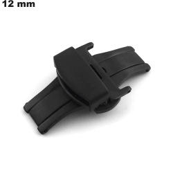 Boucle Negra de 12 mm para reloj Papillon Acero Inoxidable