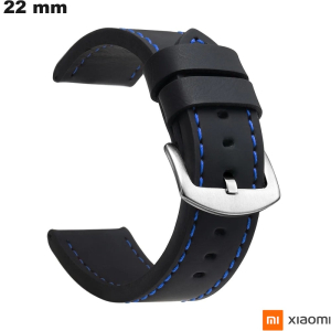 Acquista Bracciale per Orologio in Pelle Sintetica Nera Xiaomi 22 mm