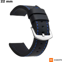 Acquista Bracciale per Orologio in Pelle Sintetica Nera Xiaomi 22 mm