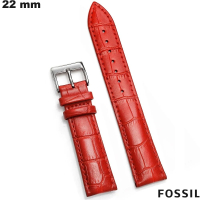 Bracciale Fossil Rosso Pelle vera smartwatch 22 mm di qualità