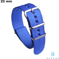 Bracciale per orologio connesso in tessuto 22 mm Blu Haylou economico