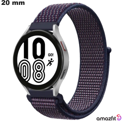 Bracelet 20mm de montre connectée Amazfit Violet Tissu