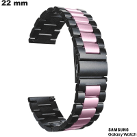 Bracciale 22 mm Acciaio Inossidabile Samsung Nero per orologio economico
