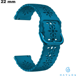 Blue 22mm Silicone Smartwatch Bracelet Haylou