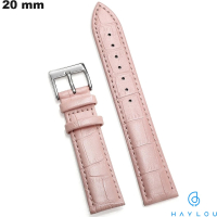 Bracciale in vera pelle 20mm Rosa Haylou smartwatch economico