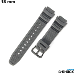 Bracelet 18mm Casio G-Shock Gris pour montre Caoutchouc