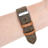 Bracelete de Cuir PU para Relógio Inteligente Fossil 18 mm Bege de Qualidade