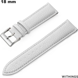 Bracciale originale in vera pelle bianco 18mm di Withings
