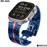 Comprar Pulseira de Aço Inoxidável 22mm Azul para Apple Watch