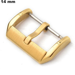 14 mm Stainless Steel Clasp Gold Buckle Bracelet