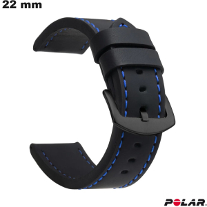 Braccialetto smartwatch 22 mm Nero Polar Faux pelle \ Miglior Prezzo