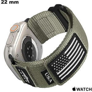 Venda de Bracelete Cinza para Apple Watch 22 mm Tecido Scratch Venda de Bracelete Cinza para Apple Watch 22 mm Tecido Scratch