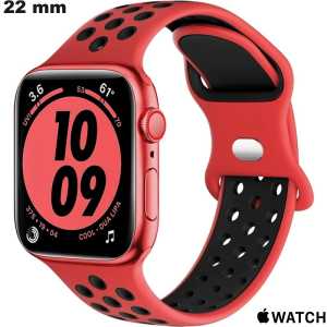 Armband 22 mm Apple Watch Gummi Rot günstige Uhr Armband 22 mm Apple Watch Gummi Rot günstige Uhr