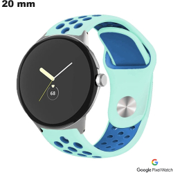 Blue Rubber Bracelet for Google Pixel Smartwatch 20 mm